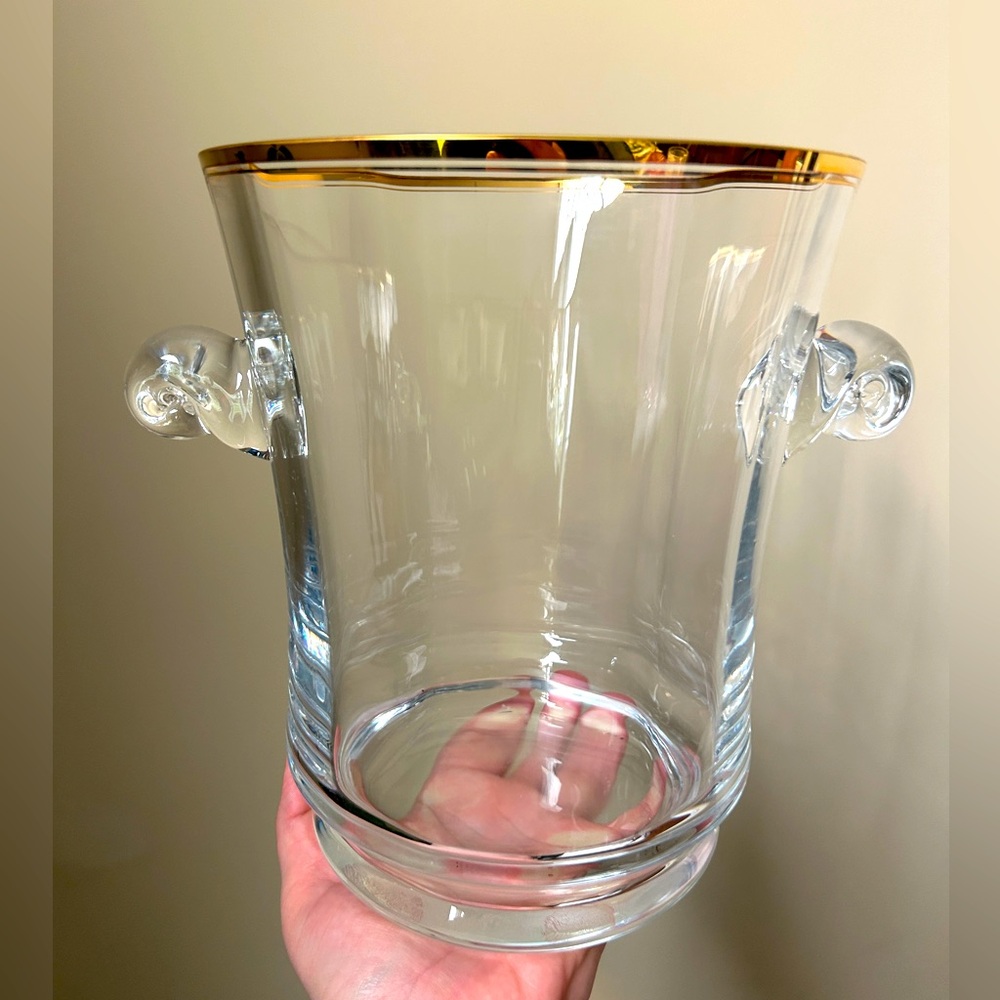 Vintage Jamestown Clear (Gold Trim) Ice Bucket 
by MIKASA